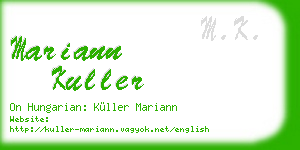 mariann kuller business card